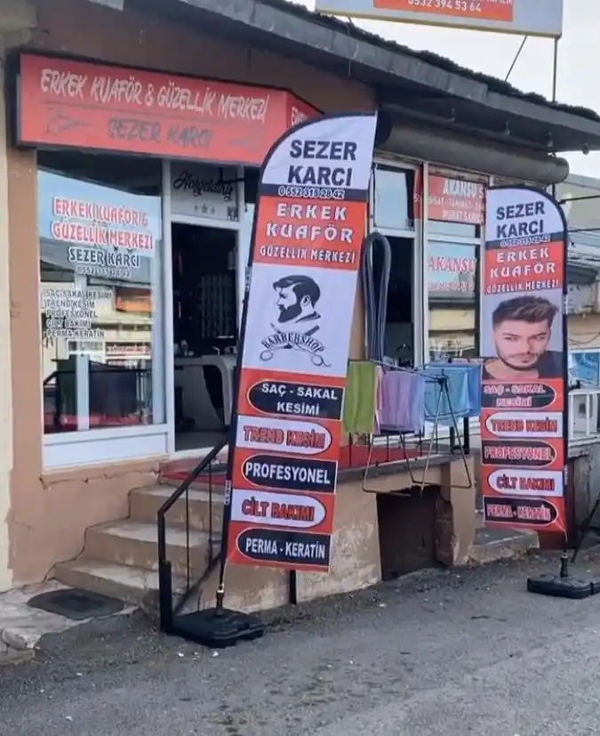 Erkek Kuaförü Plaj Bayrağıları